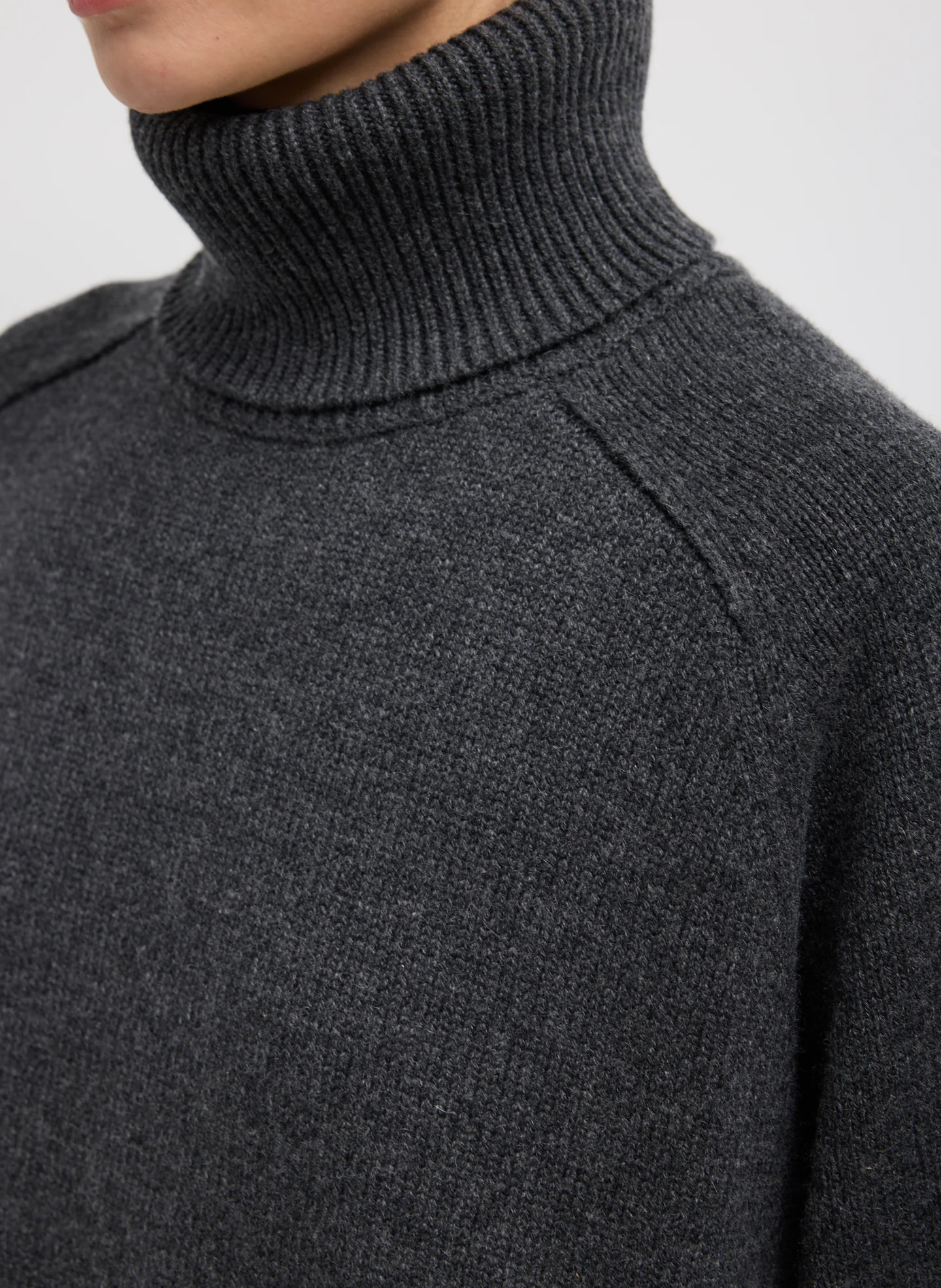Cashmere Sweater T-Neck Oversized Pullover - Image 7